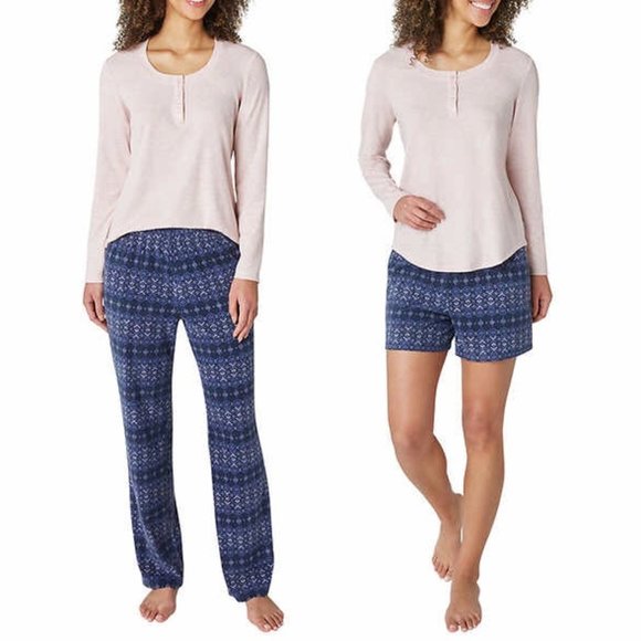 Eddie Bauer Ladies' 3-Piece Waffle Fleece Pajama Set - Picture 1 of 7